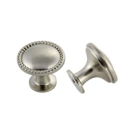 Crown 1-1/5" Rope Cabinet Knob Satin Nickel Finish CHK972SN